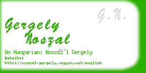 gergely noszal business card